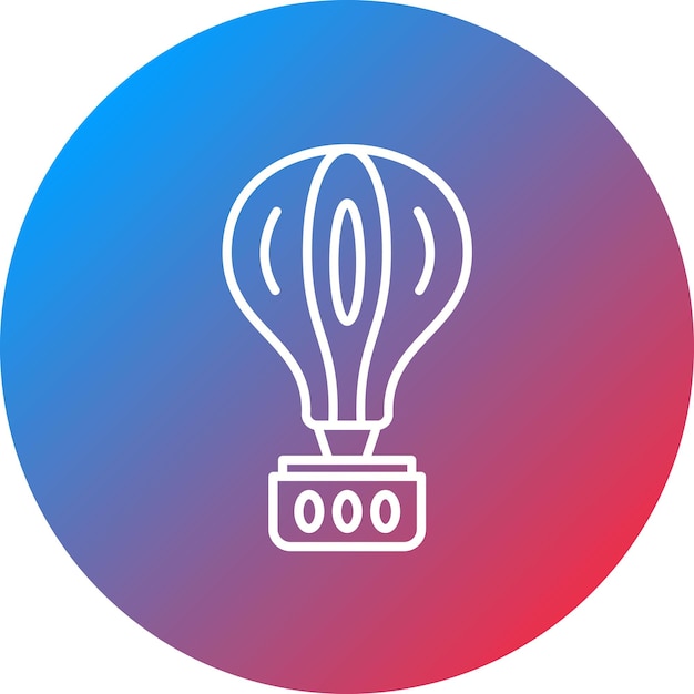 Imagen vectorial del icono del globo aéreo caliente Se puede usar para viajes