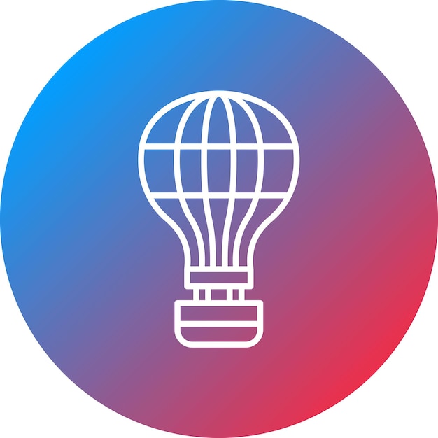 Imagen vectorial del icono del globo aéreo Se puede usar para entretenimiento