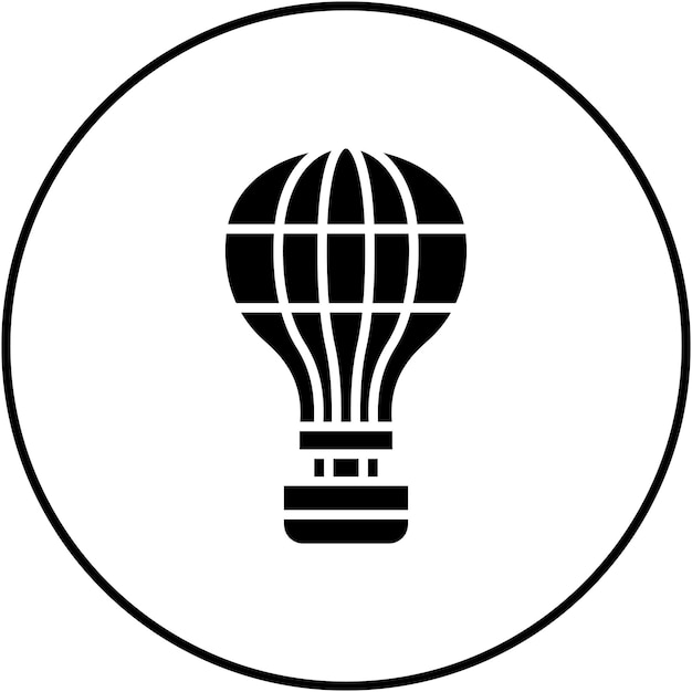 Imagen vectorial del icono del globo aéreo Se puede usar para entretenimiento