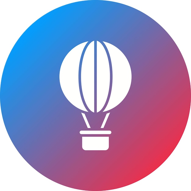 Imagen vectorial del icono del globo aéreo Se puede utilizar para la aviación