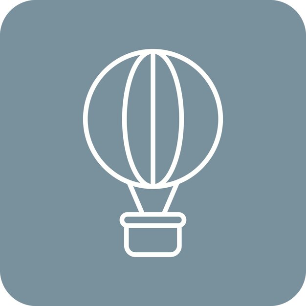 Imagen vectorial del icono del globo aéreo Se puede utilizar para la aviación
