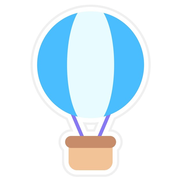 Imagen vectorial del icono del globo aéreo Se puede utilizar para la aviación