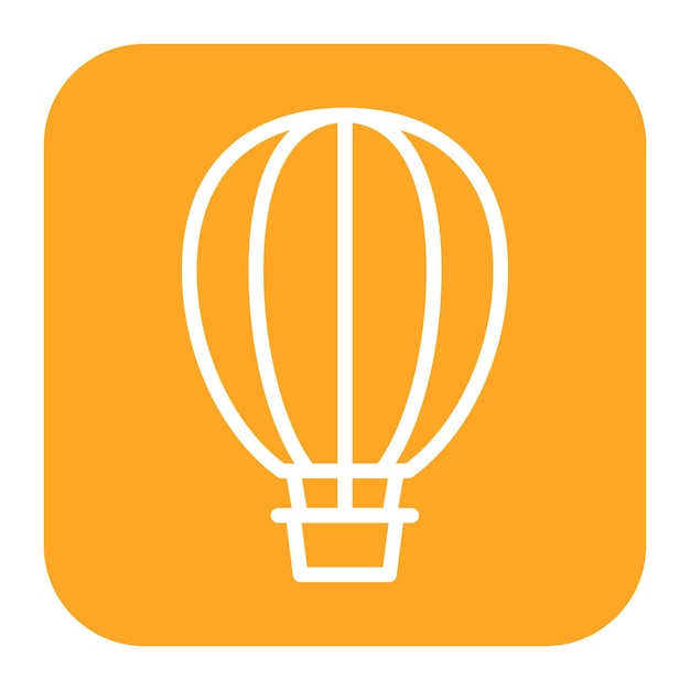 Imagen vectorial de icono de globo de aire caliente Se puede usar para Aventura