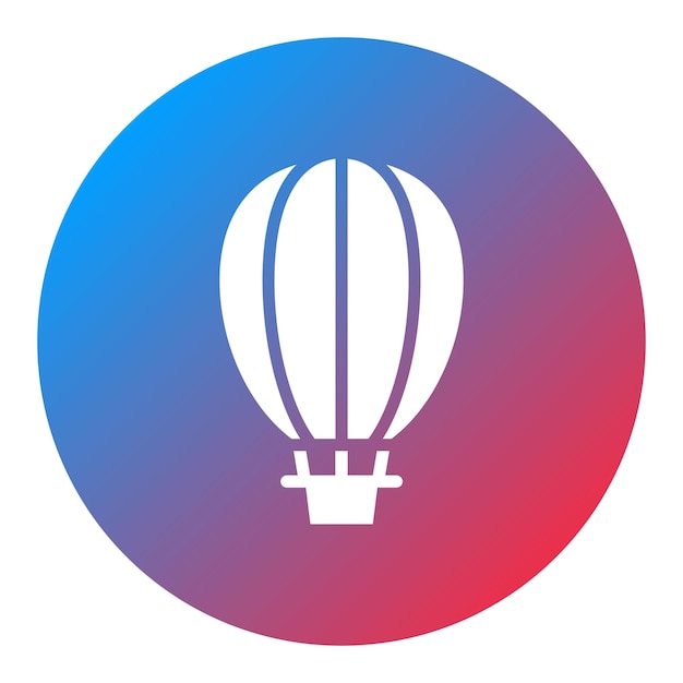 Imagen vectorial de icono de globo de aire caliente Se puede usar para Aventura