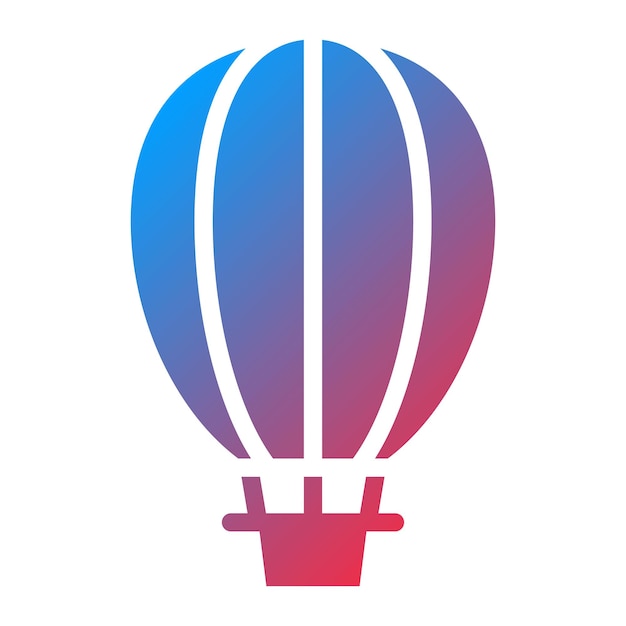 Imagen vectorial de icono de globo de aire caliente Se puede usar para Aventura