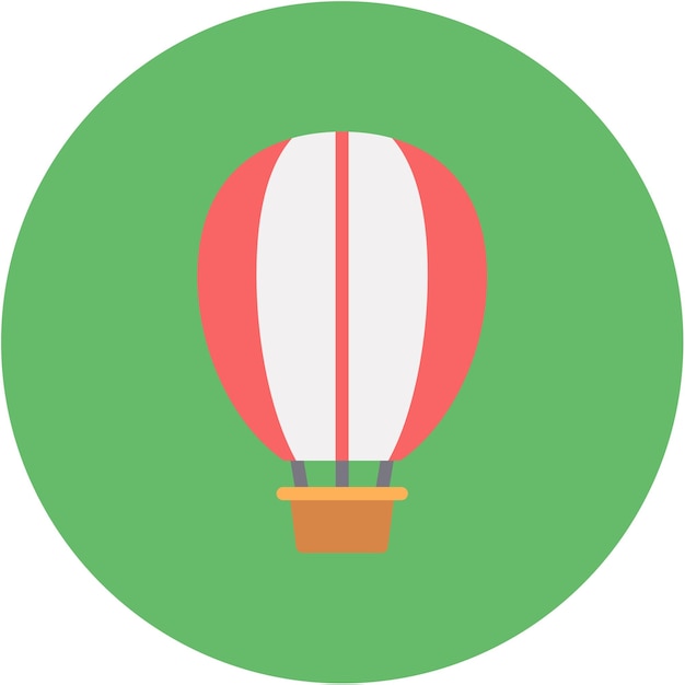 Imagen vectorial de icono de globo de aire caliente Se puede usar para Aventura