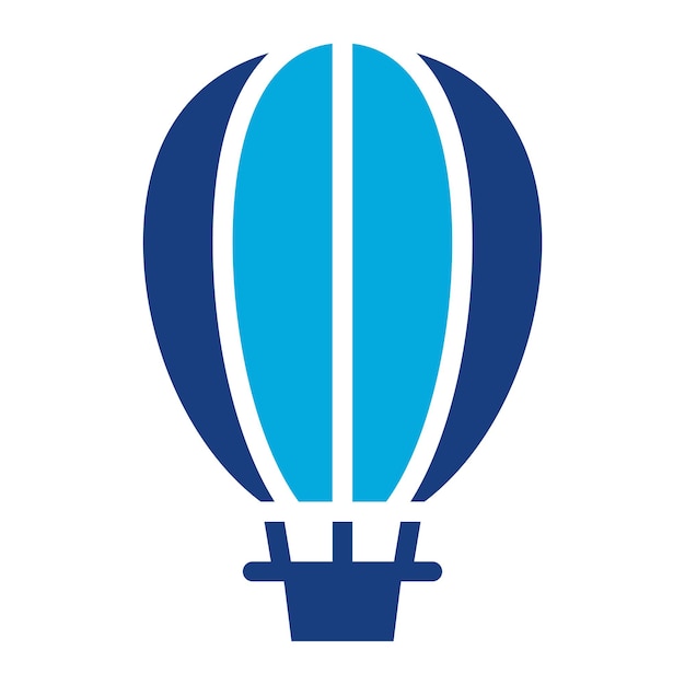 Imagen vectorial de icono de globo de aire caliente Se puede usar para Aventura