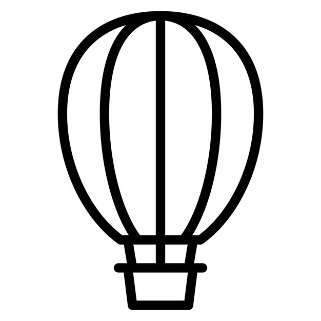 Imagen vectorial de icono de globo de aire caliente Se puede usar para Aventura
