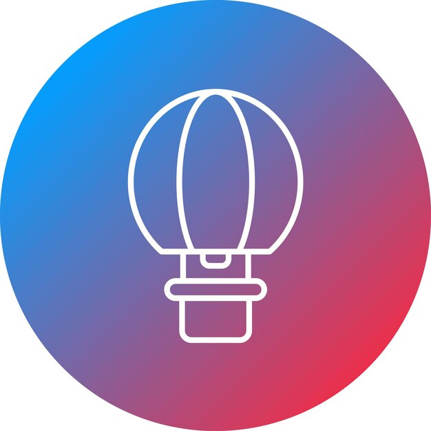 Imagen vectorial del icono del globo de aire caliente Se puede usar para Dubai