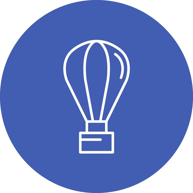 Imagen vectorial del icono del globo de aire caliente Se puede utilizar para el transporte