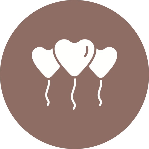 Imagen vectorial de icono de globo de boda Se puede usar para bodas
