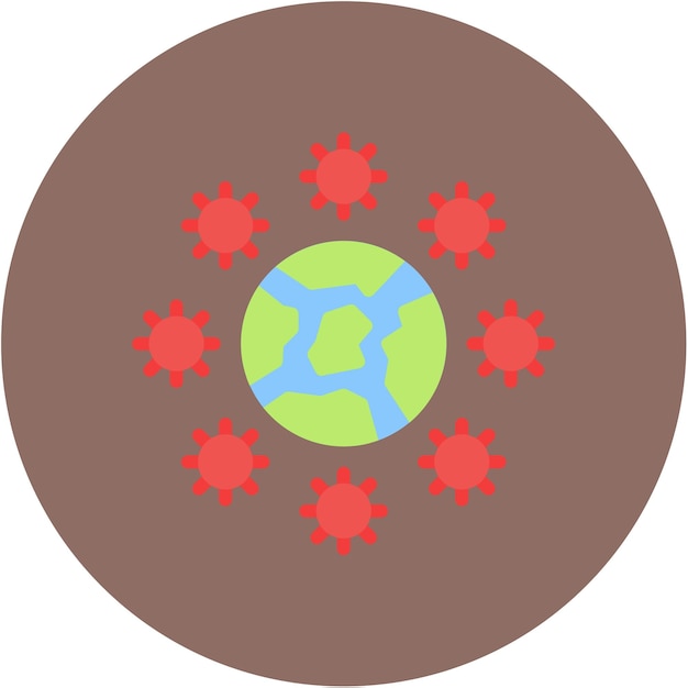 Imagen vectorial del icono del globo contagioso Se puede utilizar para enfermedades infecciosas