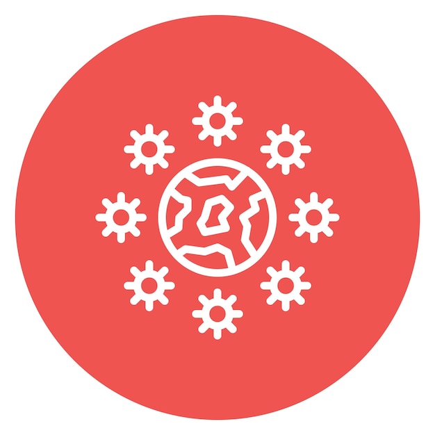 Imagen vectorial del icono del globo contagioso Se puede utilizar para enfermedades infecciosas