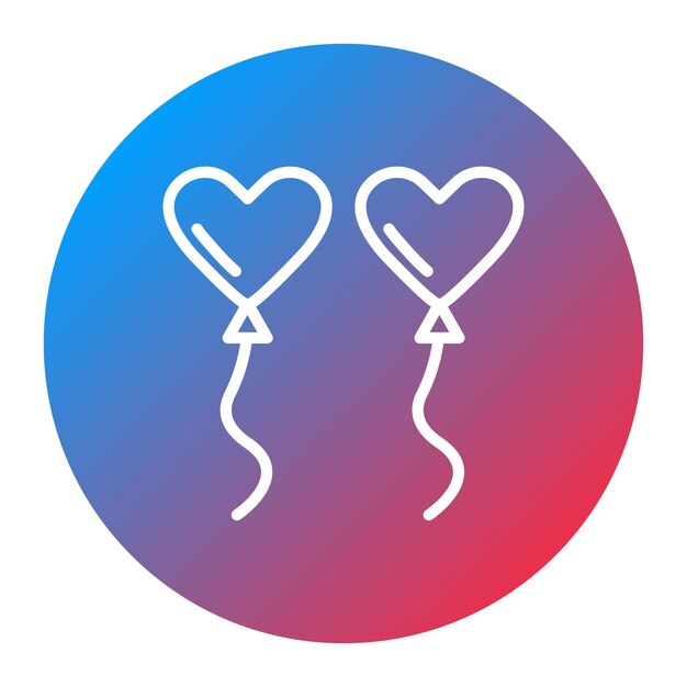 Imagen vectorial del icono del globo del corazón Se puede usar para la aplicación de citas