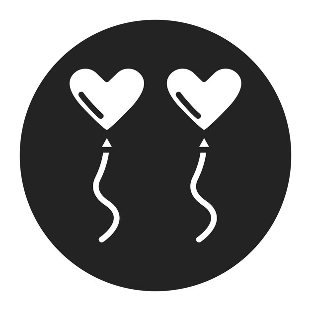 Imagen vectorial del icono del globo del corazón Se puede usar para la aplicación de citas