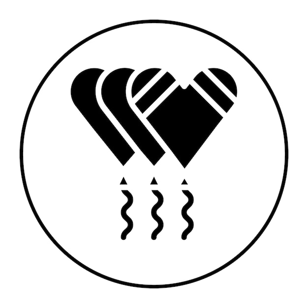 Imagen vectorial del icono del globo del corazón Se puede usar para la ducha del bebé