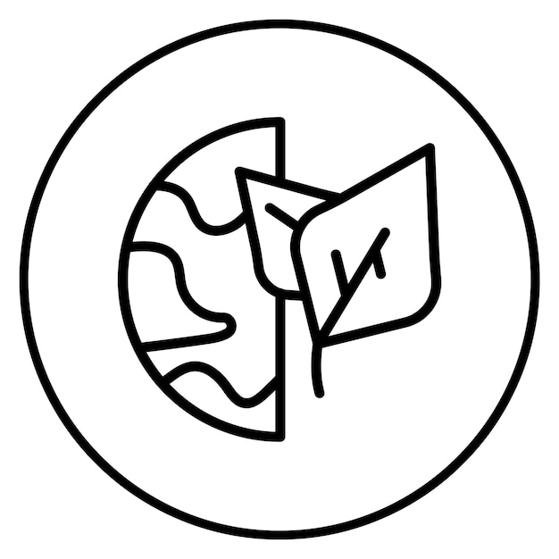 Imagen vectorial del icono del globo ecológico Se puede utilizar para el desarrollo ecológico