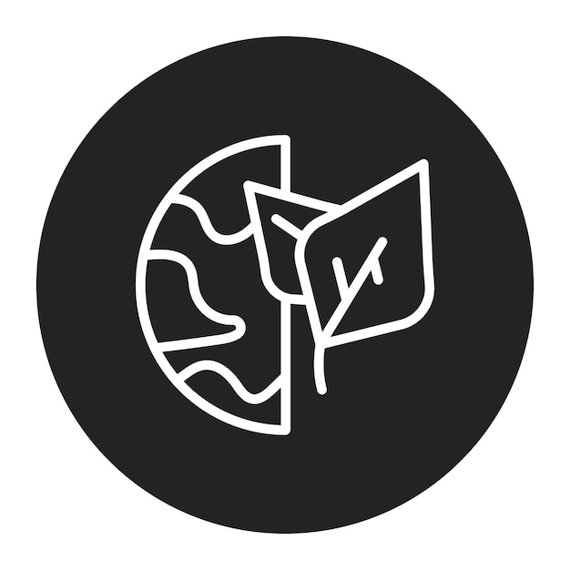 Imagen vectorial del icono del globo ecológico Se puede utilizar para el desarrollo ecológico