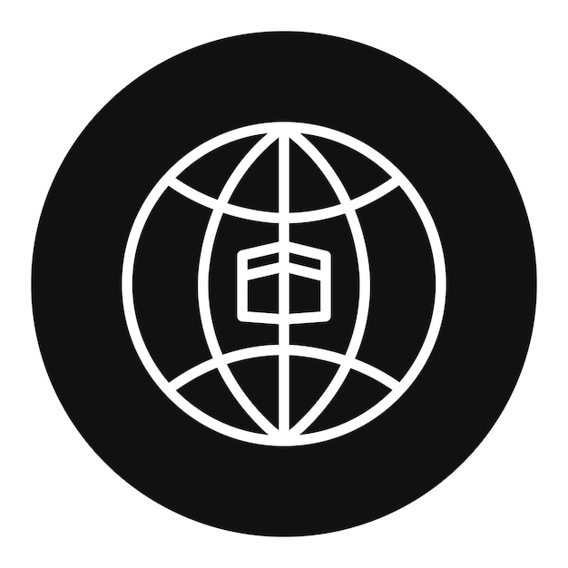Imagen vectorial del icono del globo islámico Se puede usar para el Año Nuevo Islámico