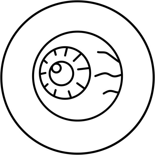 Imagen vectorial del icono del globo ocular Se puede utilizar para Optometrist