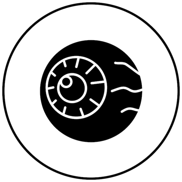 Imagen vectorial del icono del globo ocular Se puede utilizar para Optometrist