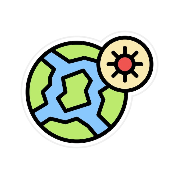 Imagen vectorial del icono del globo pandémico Se puede utilizar para enfermedades infecciosas