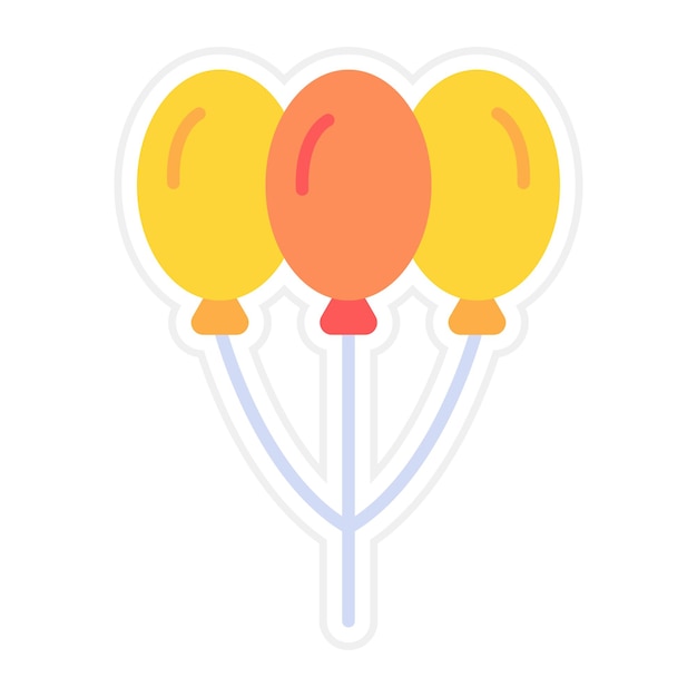 Imagen vectorial del icono del globo Se puede usar para cumpleaños