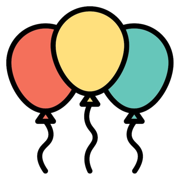 Imagen vectorial del icono del globo Se puede usar para la ducha de bebé
