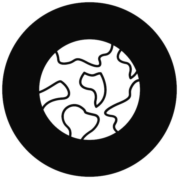 Imagen vectorial del icono del globo Se puede utilizar para la Agencia de Viajes