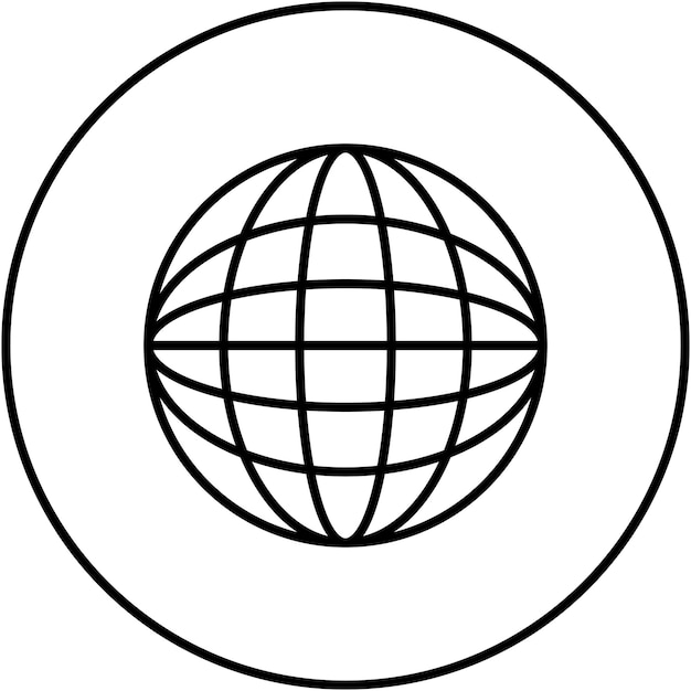 La imagen vectorial del ícono del globo se puede utilizar para la investigación y la ciencia