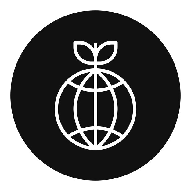 Imagen vectorial del icono del globo verde Se puede usar para el Día Mundial del Medio Ambiente