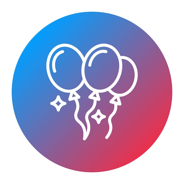 Imagen vectorial del icono de los globos del aniversario Se puede usar para el aniversario