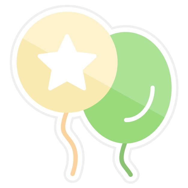 Imagen vectorial del icono de los globos Se puede usar para fiestas y celebraciones