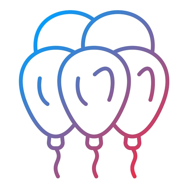 Imagen vectorial del icono de los globos Se puede usar para el viernes de compras