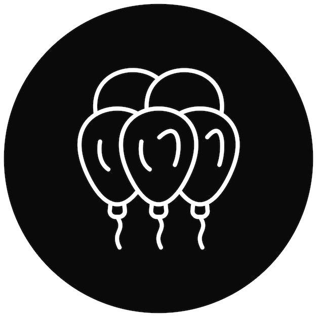 Imagen vectorial del icono de los globos Se puede usar para el viernes de compras