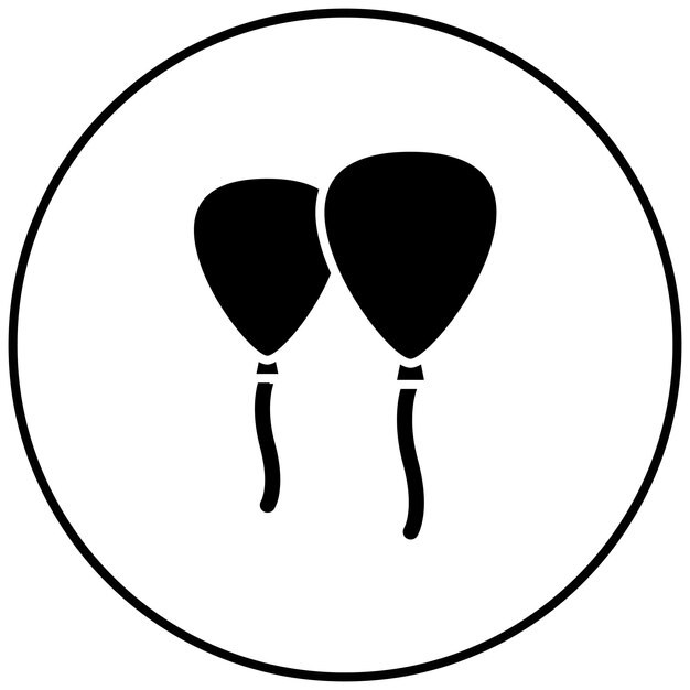 La imagen vectorial del icono de los globos se puede utilizar para Circo