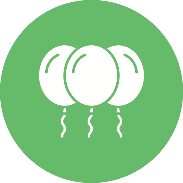 Imagen vectorial del icono de los globos Se puede utilizar para el jardín de infantes