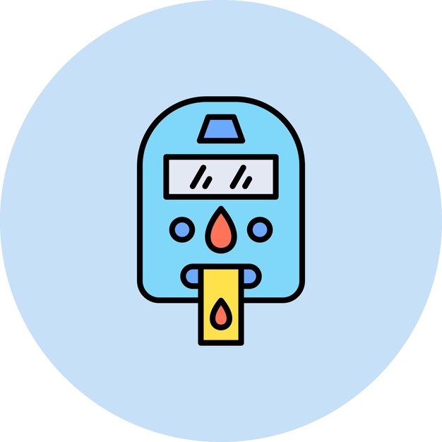 Imagen vectorial del icono del glucómetro Se puede utilizar para Farmacia