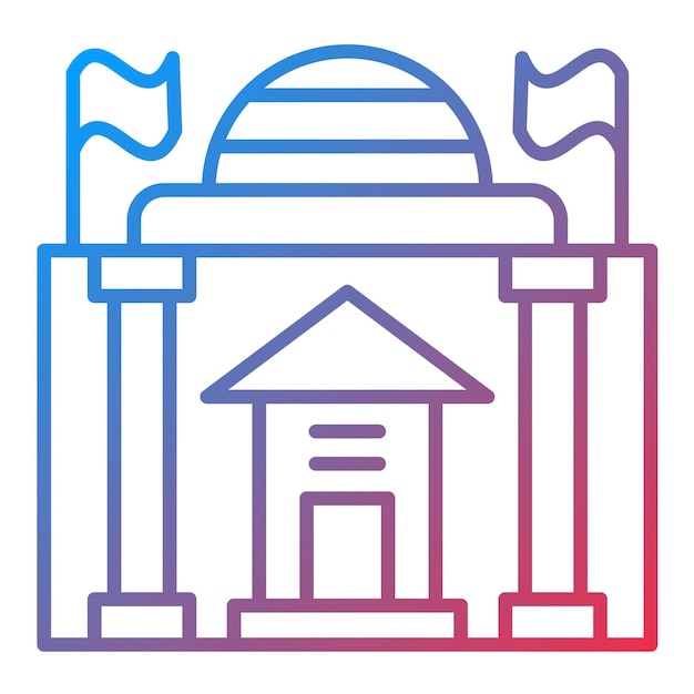 Imagen vectorial de icono del gobierno Se puede usar para la diplomacia