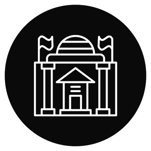 Imagen vectorial de icono del gobierno Se puede usar para la diplomacia