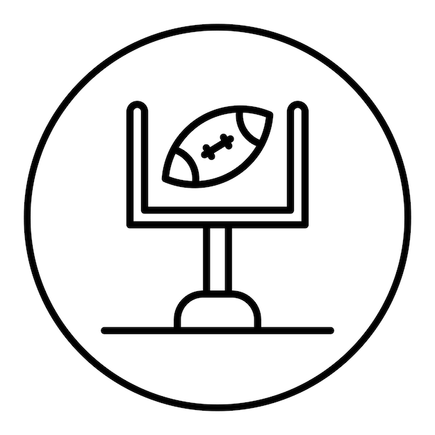 Imagen vectorial del icono del gol de rugby Se puede usar para el rugby