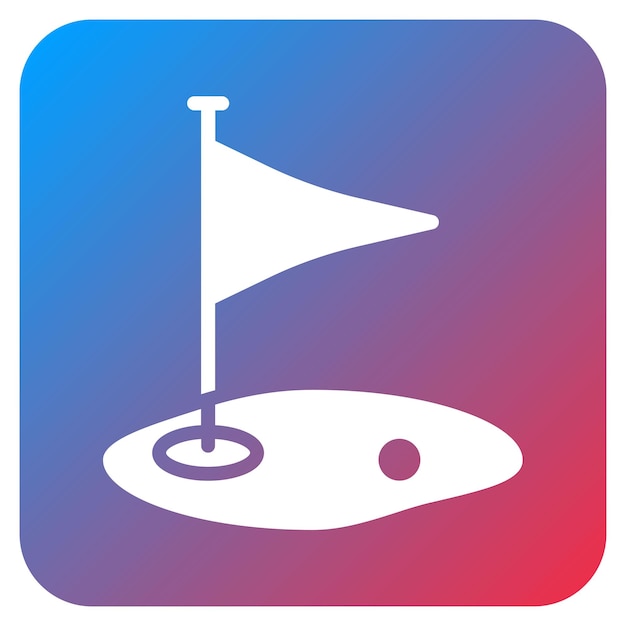 Imagen vectorial de icono de golf Se puede usar para equipos deportivos