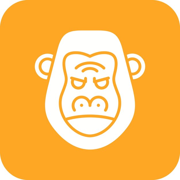 La imagen vectorial del icono del gorila se puede usar para In The Wild