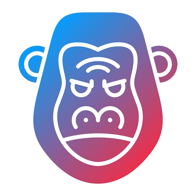 La imagen vectorial del icono del gorila se puede usar para In The Wild