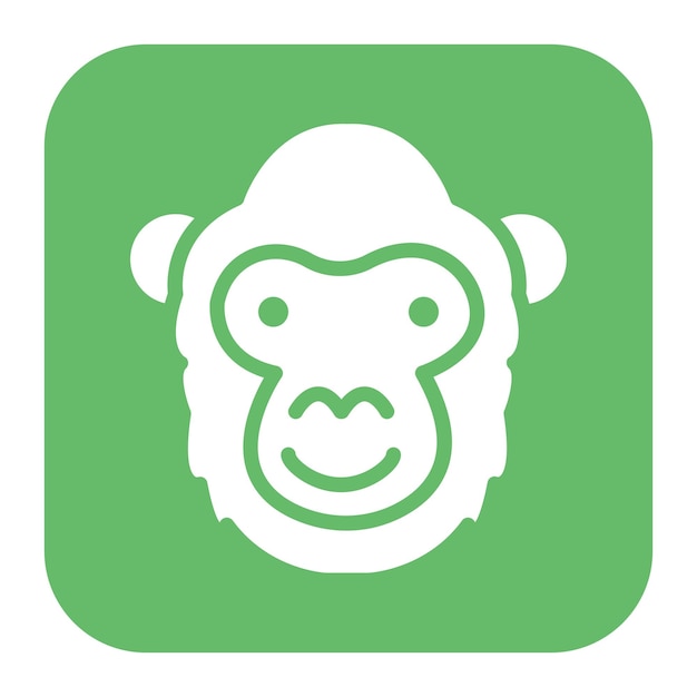 Imagen vectorial del icono del gorila Se puede usar para la selva tropical