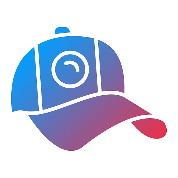 Imagen vectorial del icono de la gorra de béisbol Se puede usar para ropa