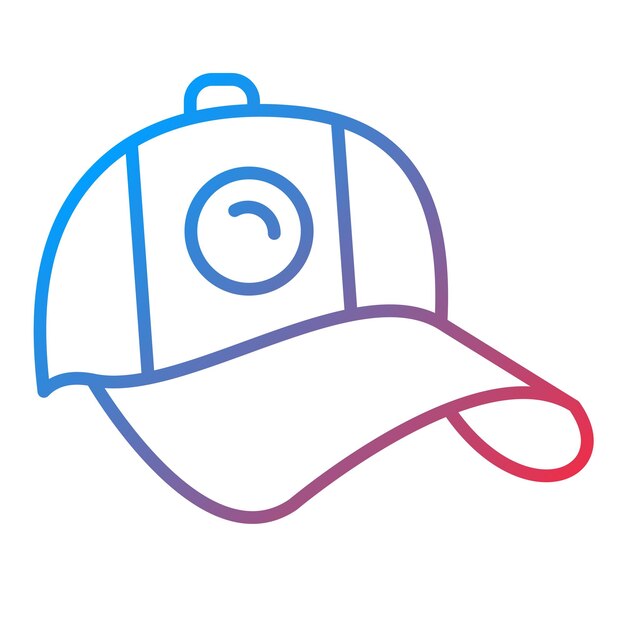 Imagen vectorial del icono de la gorra de béisbol Se puede usar para ropa