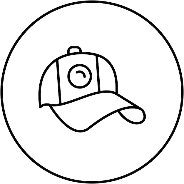 Imagen vectorial del icono de la gorra de béisbol Se puede usar para ropa