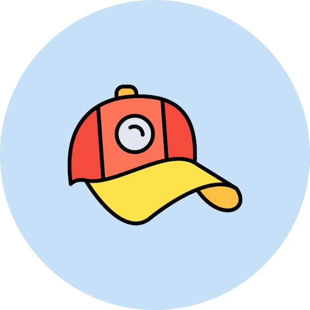 Imagen vectorial del icono de la gorra de béisbol Se puede usar para ropa