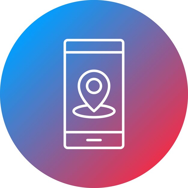 Imagen vectorial de icono GPS Se puede usar para codificación y desarrollo
